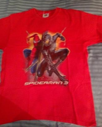 T-shirt col. rosso Spiderman anni 9-11