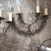 due applique 4 luci anni 50