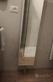 Colonna girevole a specchio Lineabeta legno bianco