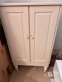 Mobiletto bianco stile provenzale country 75 cm