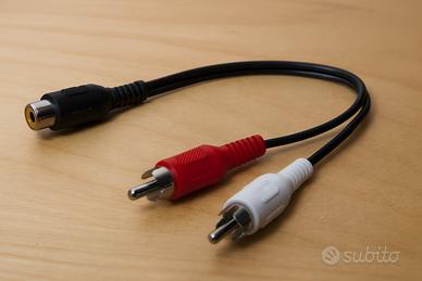 Cavo RCA 1 femmina a 2 maschi RCA  Confez. 10 Pz
