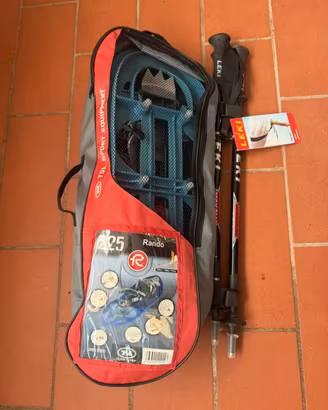 Ciaspole TSL 225 Rando + Bastoni Leki Makalu