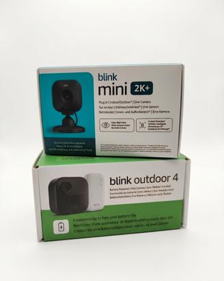 Kit 2 Telecamere Blink Outdoor 4 + Blink Mini 2K