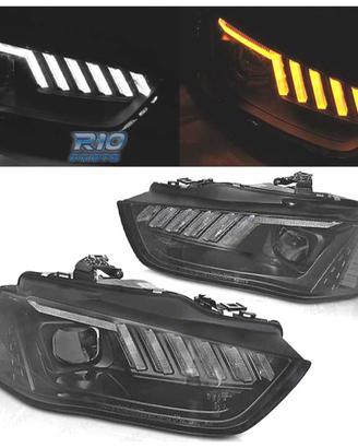 FARI PER AUDI A4 B8 12-15 XENON LED DINAMICI NERI