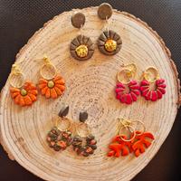 Orecchini realizzati in argilla polimerica 