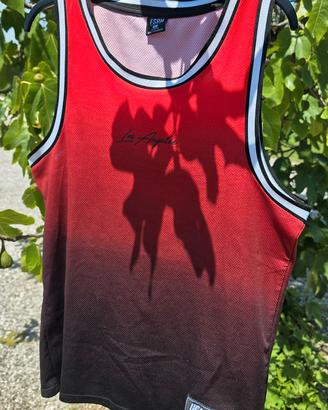 Canottiera New Yorker Los Angeles Rosso Nero M