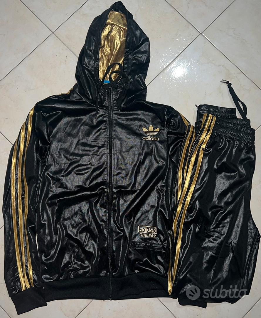 Tuta adidas nera lucida sales