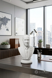 Busto Silvio Berlusconi stampa 3D - grigio