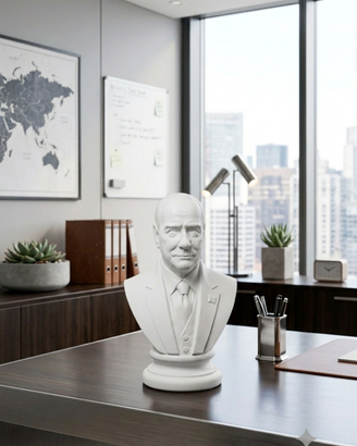 Busto Silvio Berlusconi stampa 3D - grigio