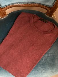 Maglione cotone uomo 48 prada vinaccia