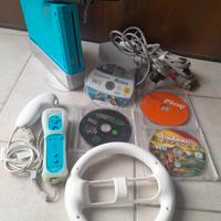 nintendo wii azzurra edizione limitata + giochi