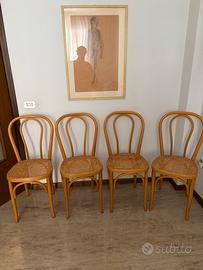 Sedie thonet in paglia di Vienna
