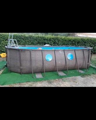 PISCINA BESTWAY IN RATTAN 549X274X122 CON OBLO'