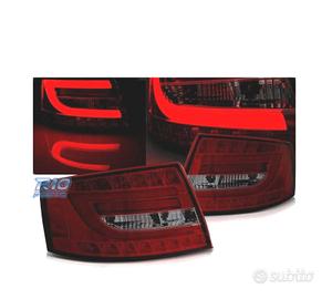 FANALI A LED BAR ROSSO PER AUDI A6 C6 SEDAN 04-08 