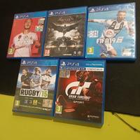 Lotto giochi Ps4 Batman,Fifa,Rugby15, Granturismo 