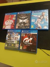 Lotto giochi Ps4 Batman,Fifa,Rugby15, Granturismo 