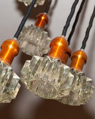Lampadario 6 luci in stile scandinavo anni 60/70