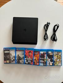 Play Station 4 Slim nera con 500GB con giochi