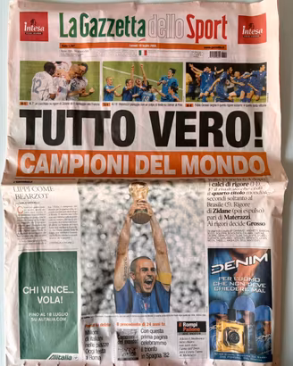 Gazzetta Dello Sport 10/07/2006 ORIGINALE