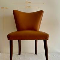 Poltroncina in pelle color cognac vintage,anni 50