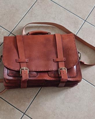 borsa porta documenti cuoio