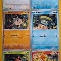 carte POKEMON comuni, non comuni e rare