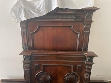Letto intarsiato a mano ‘800