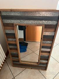 Specchio cornice legno