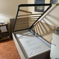 Letto contenitore singolo imbottito