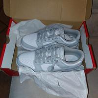 NIKE DUNK LOW RETRO BIANCHE GRIGIO, TAGLIA 43