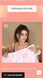 Federa in Seta personalizzabile con frase o nome