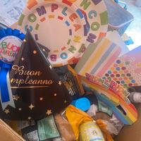 Set box compleanno con cibo