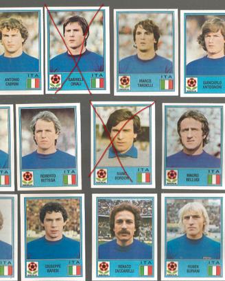 13 Figurine Panini EUROPA 80 -Italia