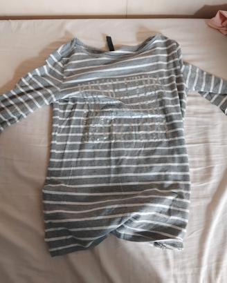 Maglia a righe con maniche a 3/4