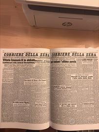 Raccolta prime pagine del corriere della sera