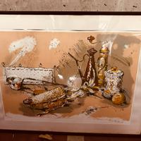 Litografia acquarellata di Fred Pittino