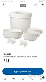 ÖNSKLIG contenitore per fasciatoio, 4 pezzi, bianco - IKEA Italia