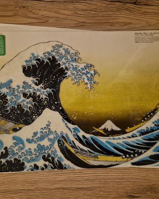Cartelletta per fogli a4 giapponese onde Hokusai 
