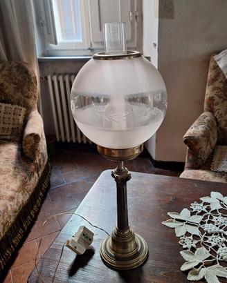 Lampada ad olio antica fine 800
