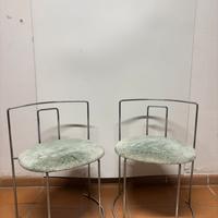 Coppia di sedie vintage postmoderni anni 80