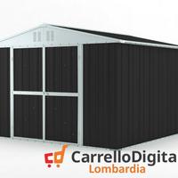 Box struttura lamiera Acciaio 327x307cm nero