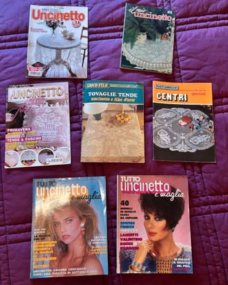 7 riviste vintage Tutto Uncinetto Edwige Fenech