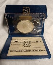 Moneta commemorativa Guglielmo Marconi 1974