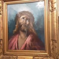 Quadro capoletto 'Ecce Homo' con cornice barocca
