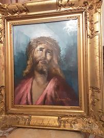 Quadro capoletto 'Ecce Homo' con cornice barocca