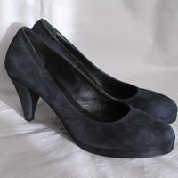 Décolleté blu pelle scamosciata come nuove 37