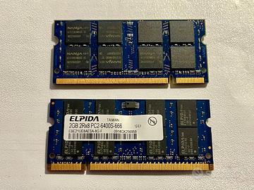 RAM 2Rx8 PC2-6400S-666 per pc portatile