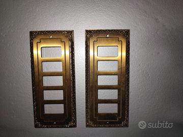 Placche a 5 fori in ottone.