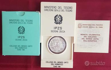 ITALIA 1985 - Adriatico 500 Lire argento FDC WEU