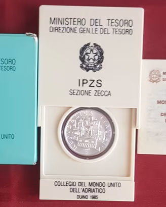ITALIA 1985 - Adriatico 500 Lire argento FDC WEU